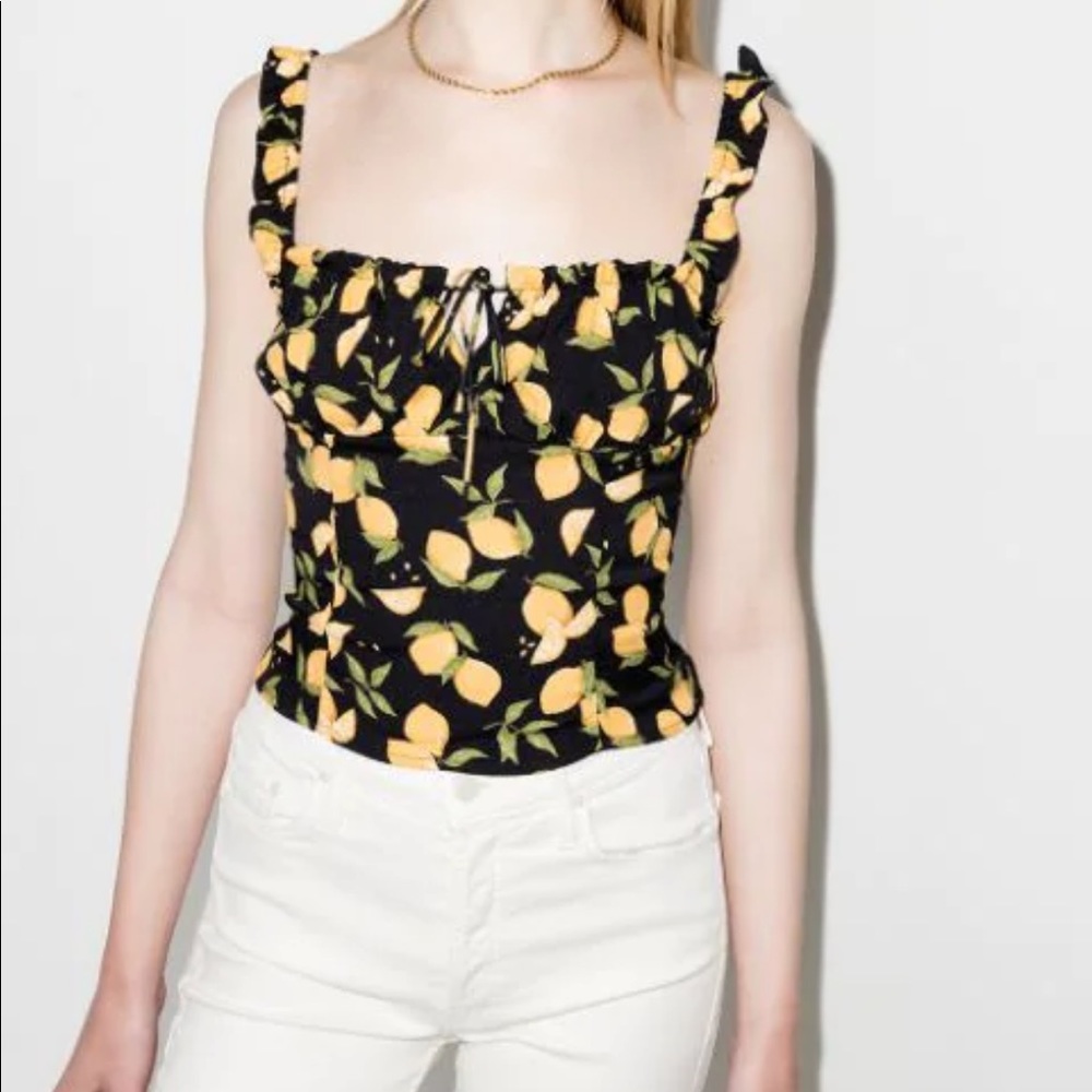 Reformation Cortese Lemon Top